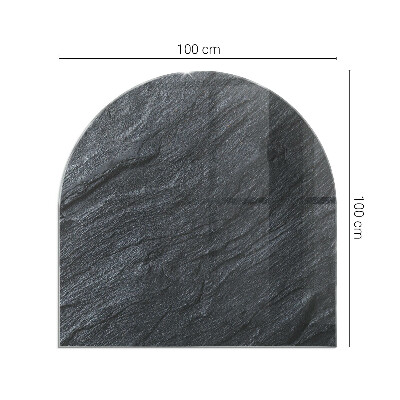 Glass hearth semi-oval Stone surface texture