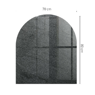 Glass hearth semi-oval Stone surface texture