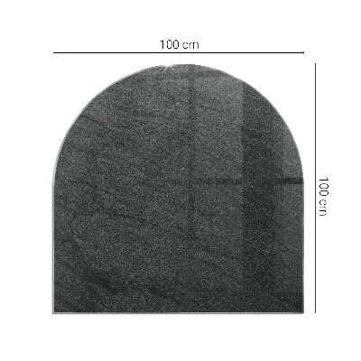Glass hearth semi-oval Stone surface texture