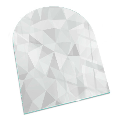 Glass fire hearth semi-oval Abstract geometric pattern