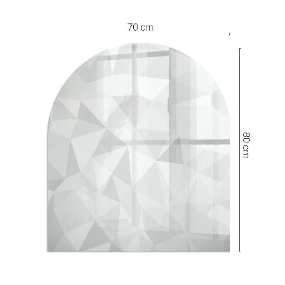 Glass fire hearth semi-oval Abstract geometric pattern