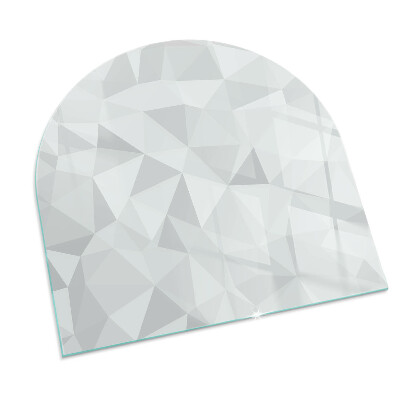 Glass fire hearth semi-oval Abstract geometric pattern