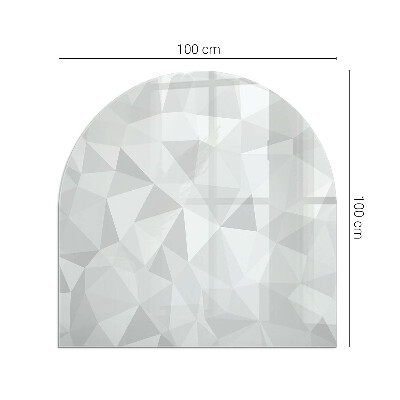 Glass fire hearth semi-oval Abstract geometric pattern