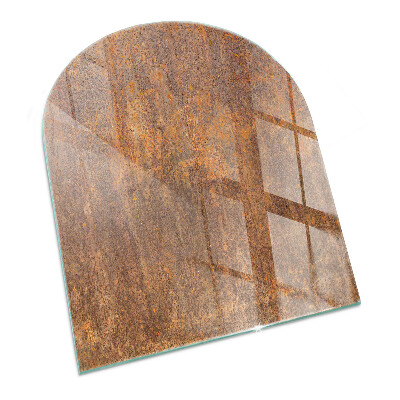 Glass hearth semi-oval Rust texture on the background