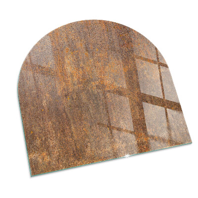 Glass hearth semi-oval Rust texture on the background