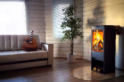Glass hearth semi-oval Rust texture on the background