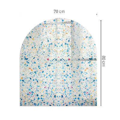 Glass fire hearth semi-oval Abstract texture pattern