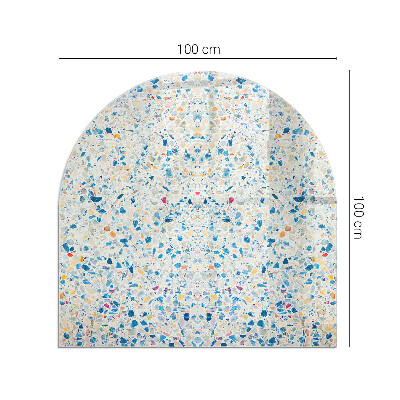 Glass fire hearth semi-oval Abstract texture pattern
