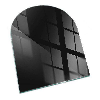 Glass hearth semi-oval Color Dark Graphite