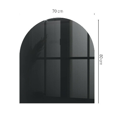 Glass hearth semi-oval Color Dark Graphite