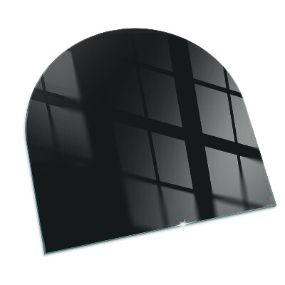 Glass hearth semi-oval Color Dark Graphite