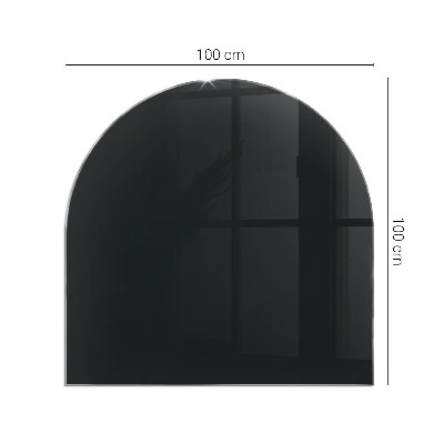 Glass hearth semi-oval Color Dark Graphite