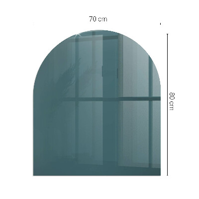 Glass fire hearth semi-oval Sea Color
