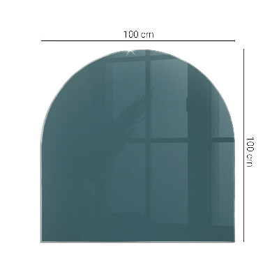 Glass fire hearth semi-oval Sea Color