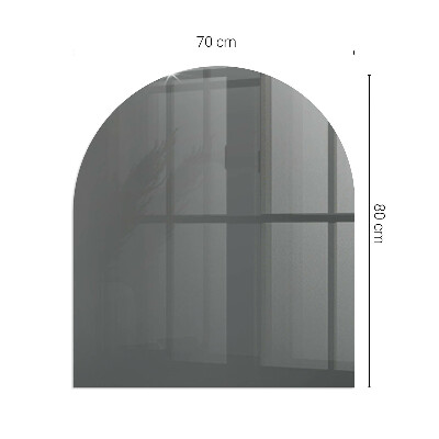 Glass hearth semi-oval Color Gray-brown