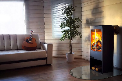 Glass hearth semi-oval Color Gray-brown