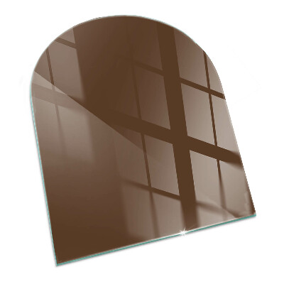 Glass fire hearth semi-oval Color Brown