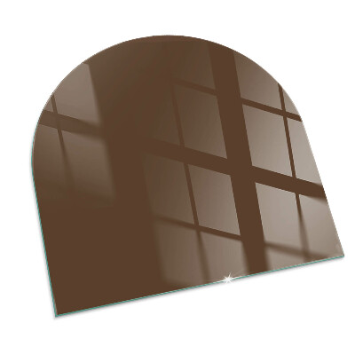 Glass fire hearth semi-oval Color Brown