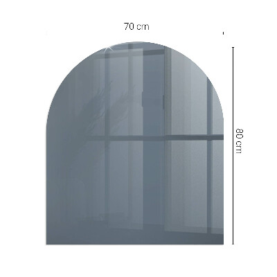 Glass hearth semi-oval Color Dark Blue