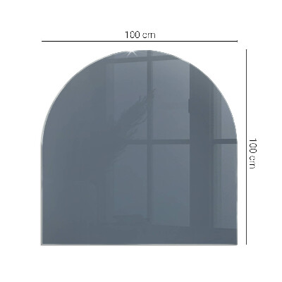 Glass hearth semi-oval Color Dark Blue