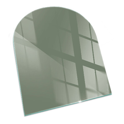 Glass fire hearth semi-oval Olive Color