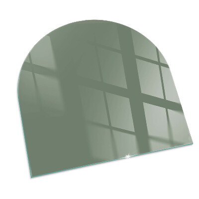 Glass fire hearth semi-oval Olive Color