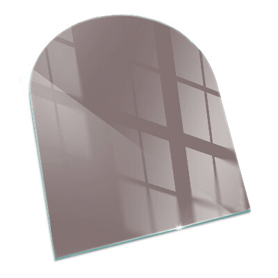 Glass hearth semi-oval Color Beige