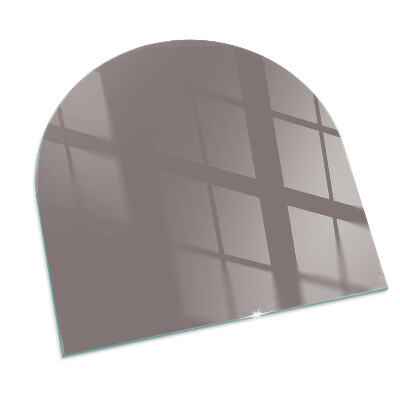 Glass hearth semi-oval Color Beige