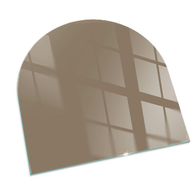 Glass fire hearth semi-oval Color Brown