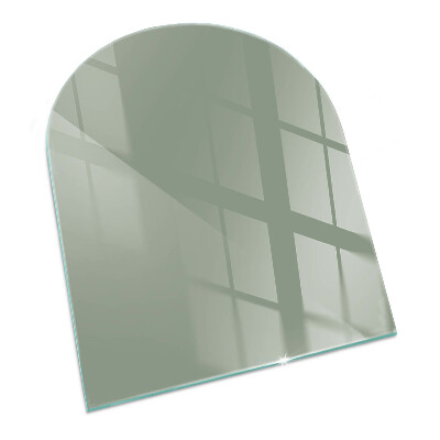 Glass hearth semi-oval Color gray-green