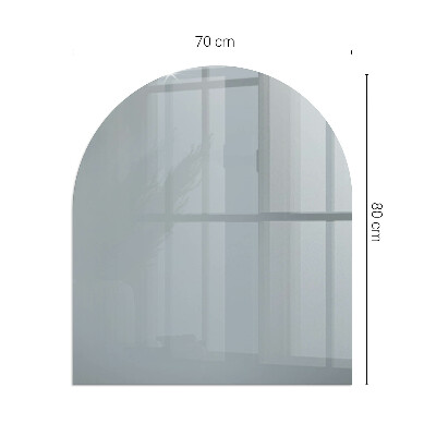 Glass hearth semi-oval Color Gray