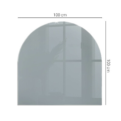 Glass hearth semi-oval Color Gray