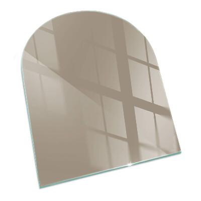 Glass fire hearth semi-oval Color Brown