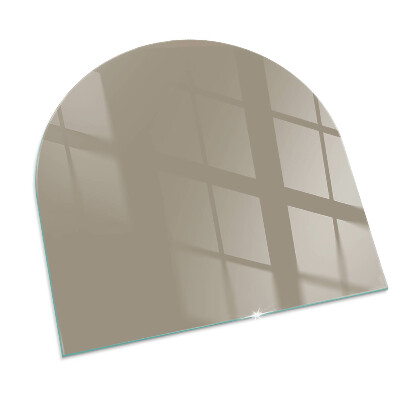 Glass fire hearth semi-oval Color Brown