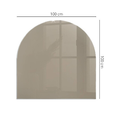 Glass fire hearth semi-oval Color Brown