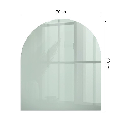 Glass hearth semi-oval Color Light Green