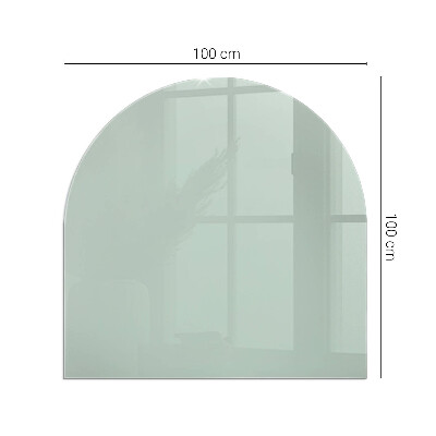 Glass hearth semi-oval Color Light Green