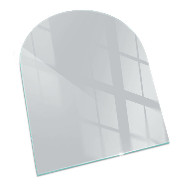 Glass fire hearth semi-oval Color Gray