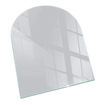 Glass fire hearth semi-oval Color Gray