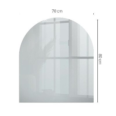 Glass fire hearth semi-oval Color Gray