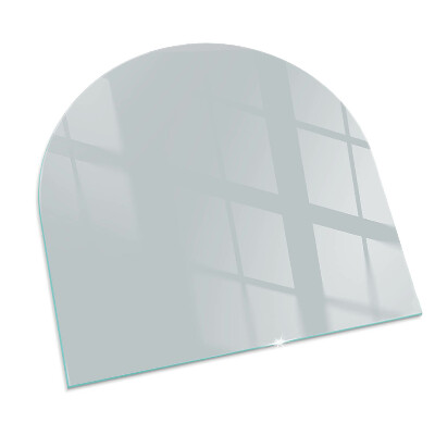 Glass fire hearth semi-oval Color Gray