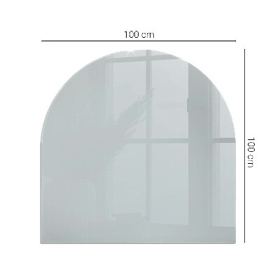 Glass fire hearth semi-oval Color Gray