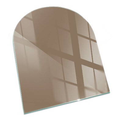 Glass hearth semi-oval Color Brown