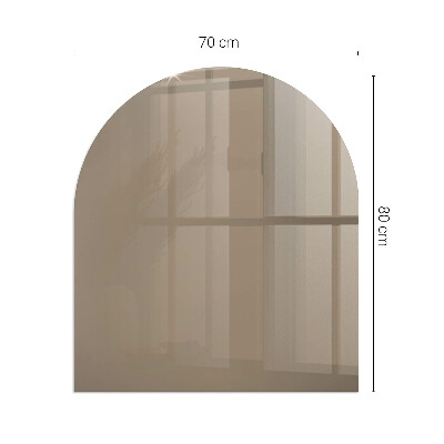 Glass hearth semi-oval Color Brown