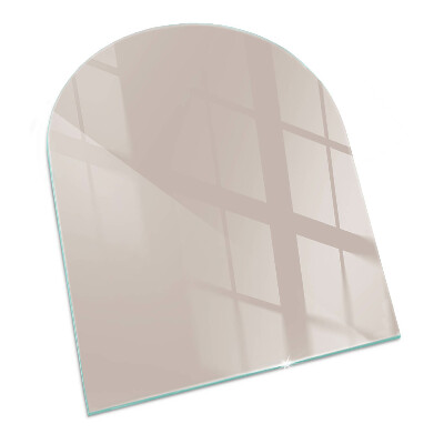 Glass fire hearth semi-oval Color Light Brown