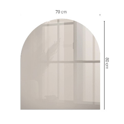 Glass fire hearth semi-oval Color Light Brown