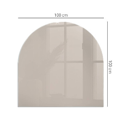 Glass fire hearth semi-oval Color Light Brown