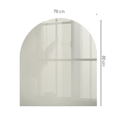 Glass hearth semi-oval Color Light Cream