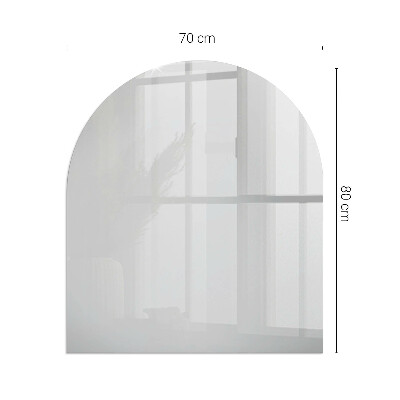 Glass fire hearth semi-oval Color Gray