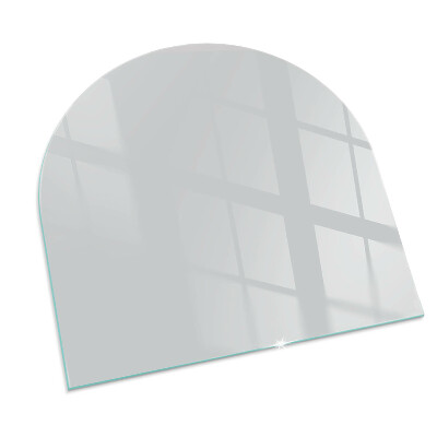 Glass fire hearth semi-oval Color Gray